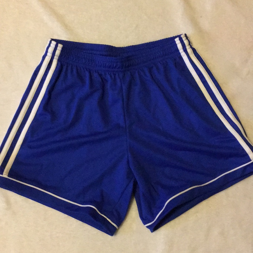 Adidas Blue White Stripe Shorts